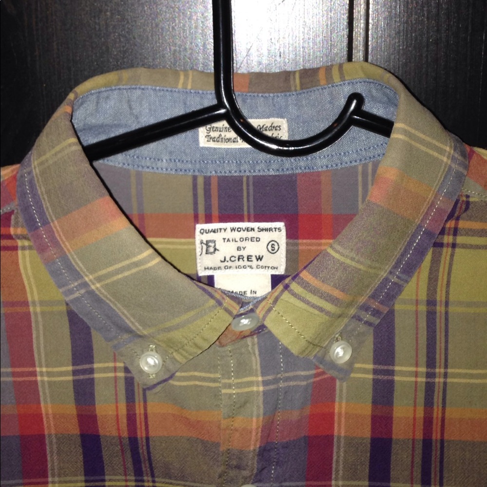 Plaid J. Crew long sleeve button down